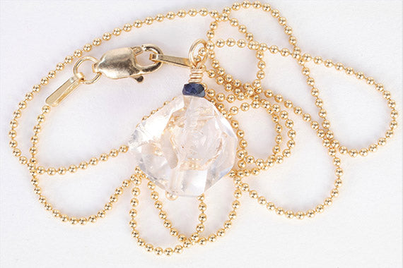 Herkimer Diamond on Gold