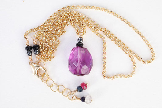 Natural Alexandrite on Gold