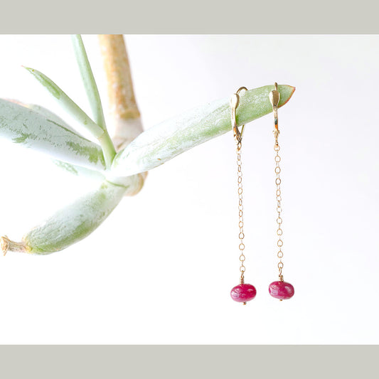 Burmese Ruby Earrings