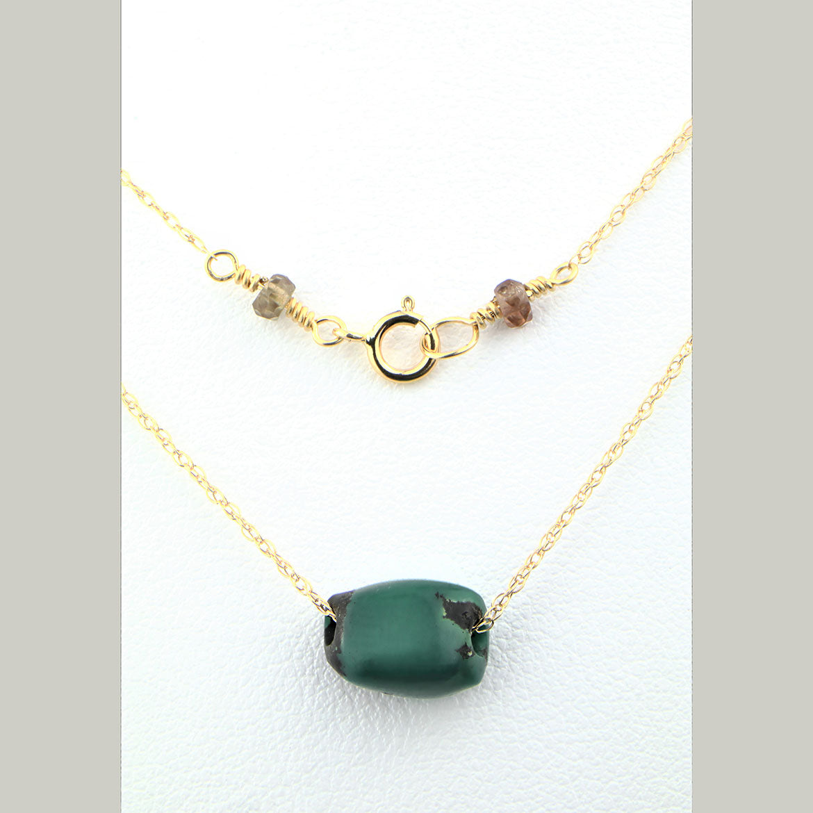 Pre Worn Ceremonial Tibetan Turquoise on Gold