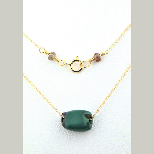 Pre Worn Ceremonial Tibetan Turquoise on Gold