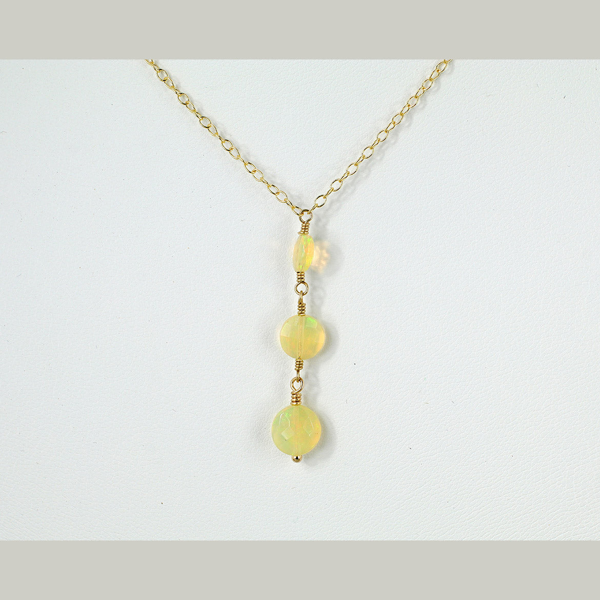 Coin Ethiopian Opal Necklace