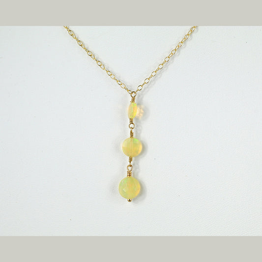 Coin Ethiopian Opal Necklace