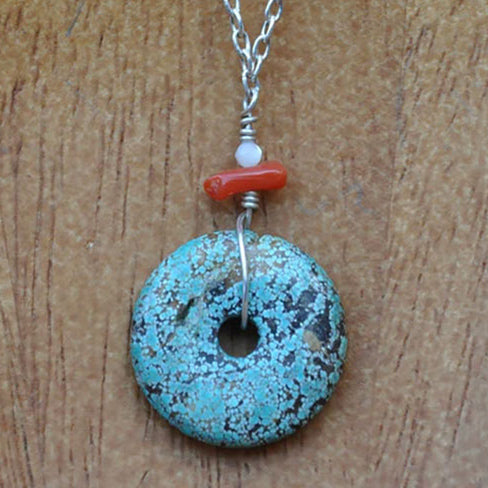 Antique Turquoise Ring Necklace