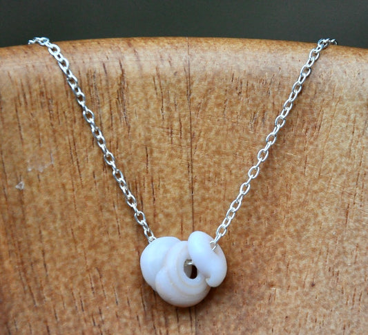 Family of 3 Puka Shells Strung on Sterling Silver Chain