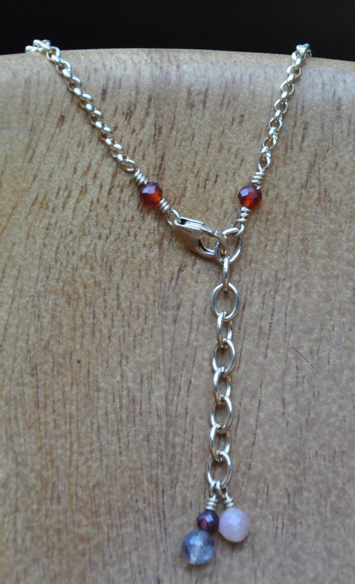 Genuine Hawaiian Spotted Puka Shell Necklace with Turquoise and Carnelian