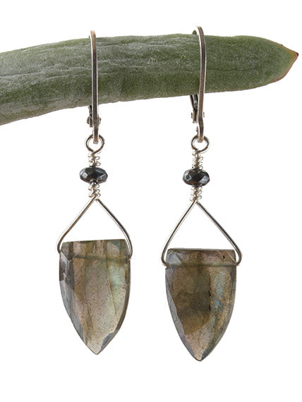 Labradorite and Marcasite Earrings