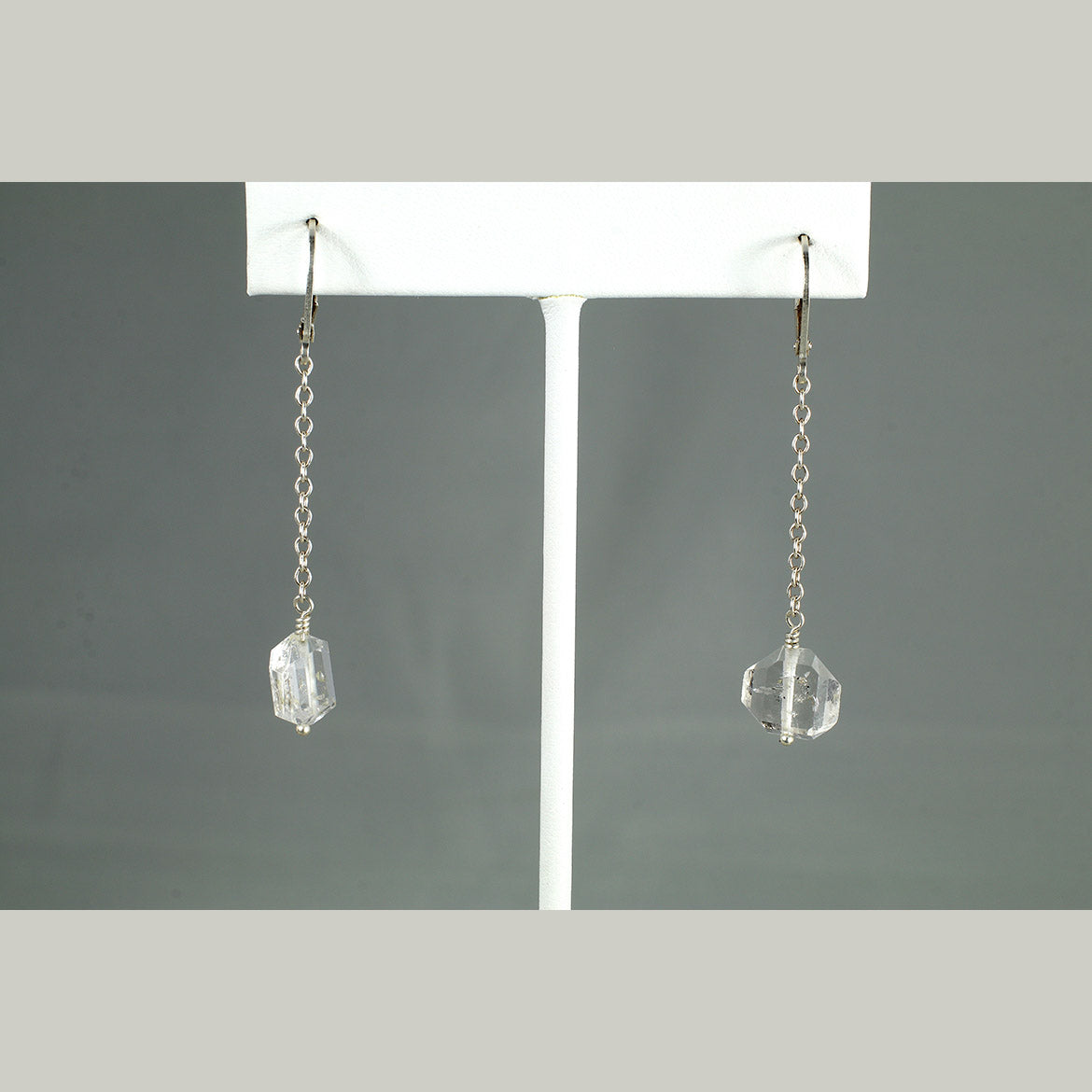 Long Herkimer Diamond Earrings