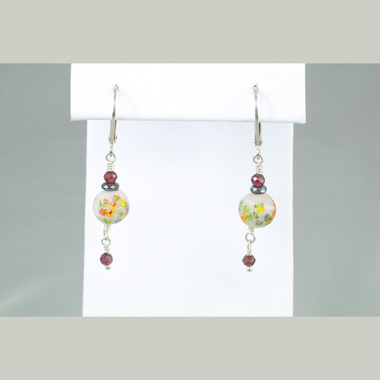 Japanese Vintage Glass Bead Earrings