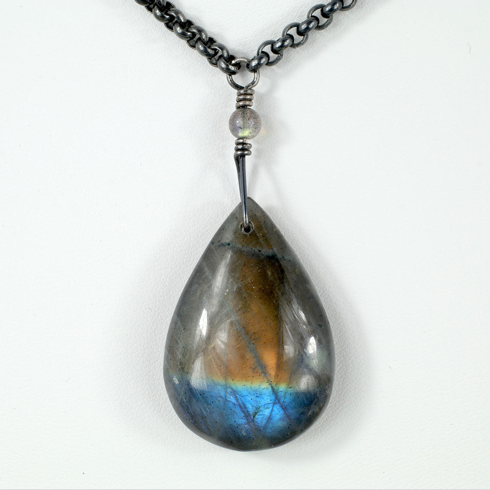 Natural Sunset Labradorite Necklace